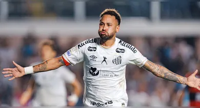 Imagem ilustrativa da notícia: Flamengo abre 2 a 0, mas Santos empata com dois gols de Neymar