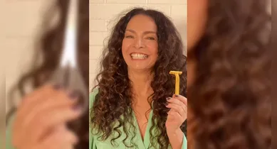 Imagem ilustrativa da notícia: Com barbeador, Claudia Ohana entra na trend e deixa recado: "Não combina comigo"