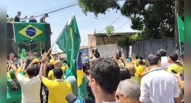 Imagem ilustrativa da notícia: VÍDEO: Candidato Flavio Bolsonaro faz ato de campanha em Marabá