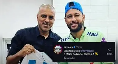 Imagem ilustrativa da notícia: Montagem com Neymar viraliza em campanha do Paysandu por 1 milhão