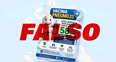Imagem ilustrativa da notícia: Informação de vacina Pneumo 23 para maiores de 58 anos é falsa