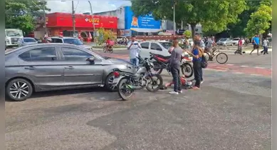 Imagem ilustrativa da notícia: Carro atinge moto de aplicativo na Pedreira, em Belém