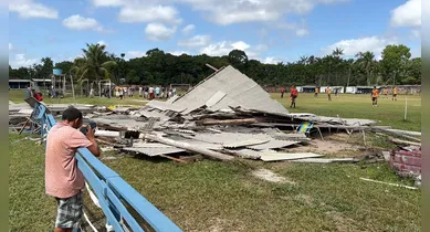 Imagem ilustrativa da notícia: Desabamento de estrutura em CT de Ananindeua deixa três pessoas feridas