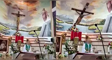 Imagem ilustrativa da notícia: Vídeo: Padre morre atingido por cruz durante celebração religiosa