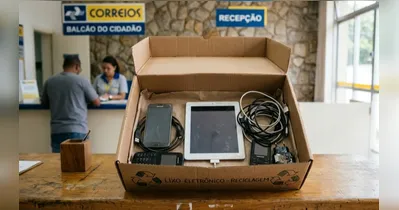 Aparelhos celulares e notebooks velhos são coletados pelos Correios
