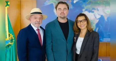 O presidente e a primeira-dama receberam o ator e ativista ambiental