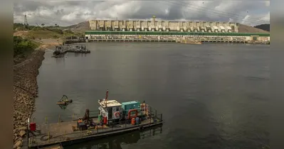Hidrelétrica em Belo Monte, no Rio Xingu, no estado do Pará