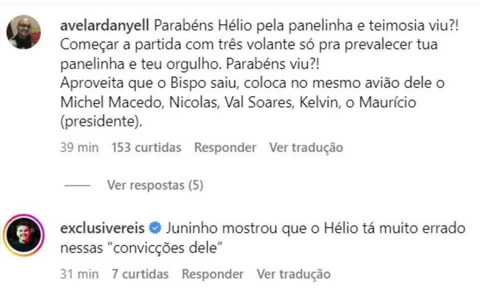 Torcedores do Paysandu criticam Hélio dos Anjos: "Teimoso"
