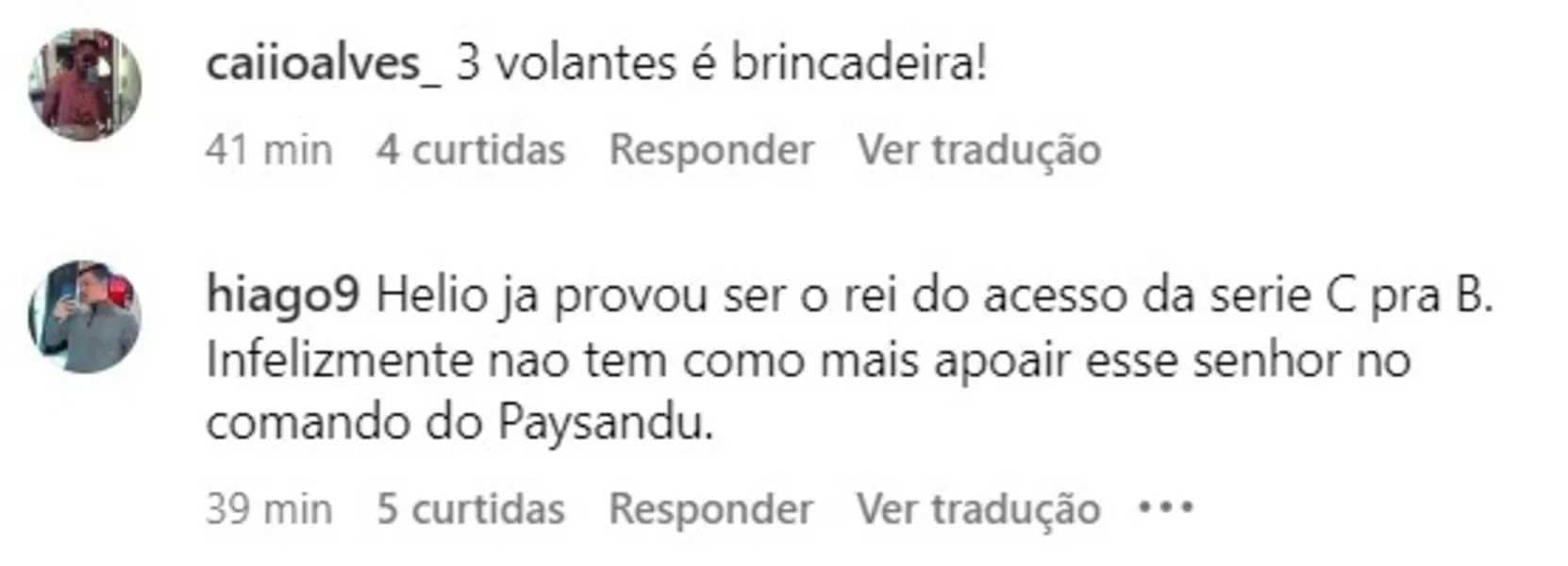 Torcedores do Paysandu criticam Hélio dos Anjos: "Teimoso"