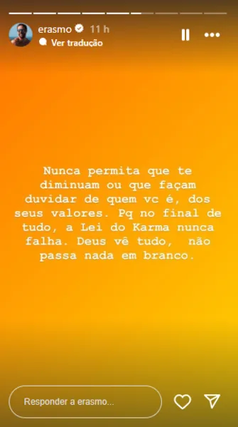 Erasmo Viana quebra o silêncio sobre vídeos íntimos vazados