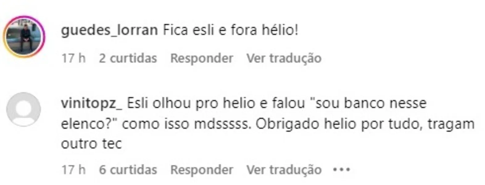 Hélio dos Anjos vira alvo e Fiel compra "briga" de Esli