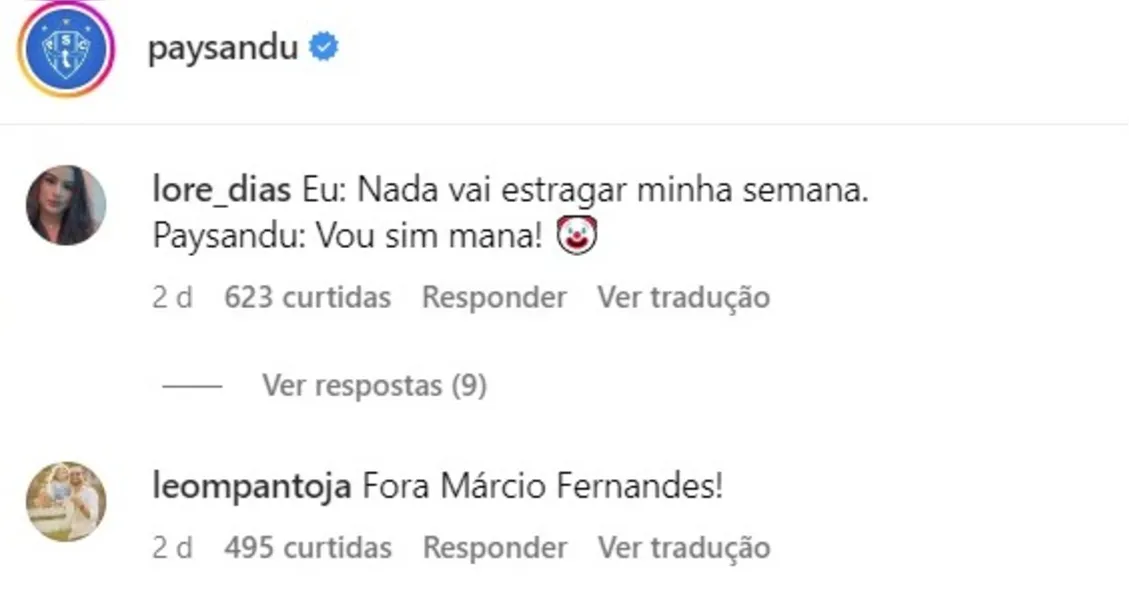 Paysandu: maior parte da torcida reprova técnico e executivo