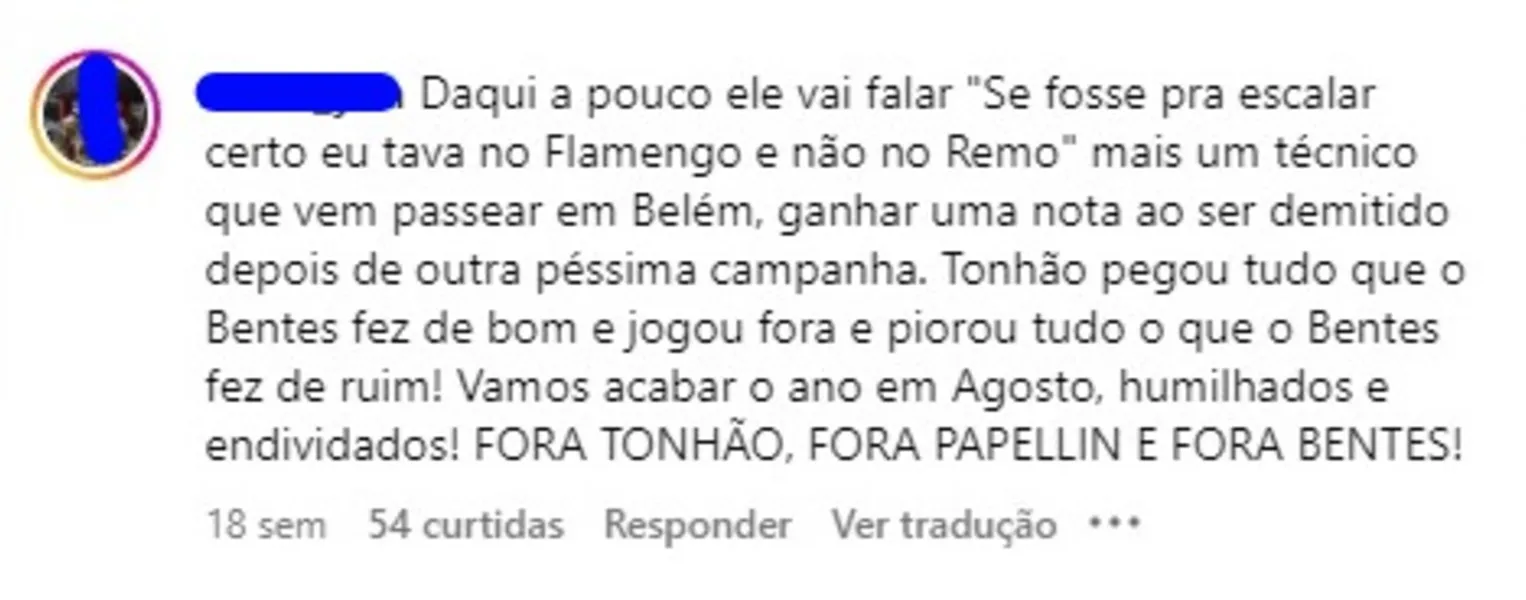 Remo: "Pregado na cruz", Santana dá resposta com acesso