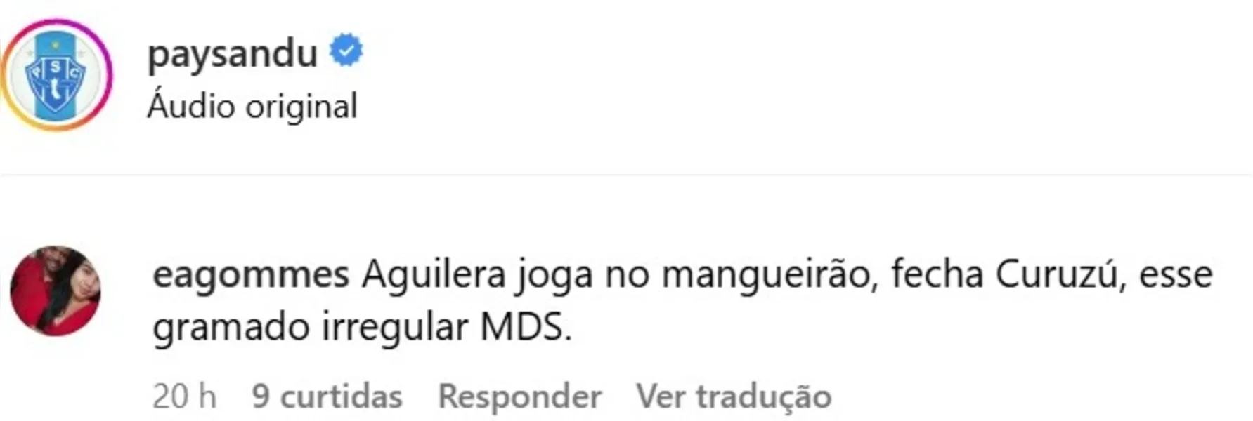 Torcedores criticam e pedem melhorias no gramado da Curuzu