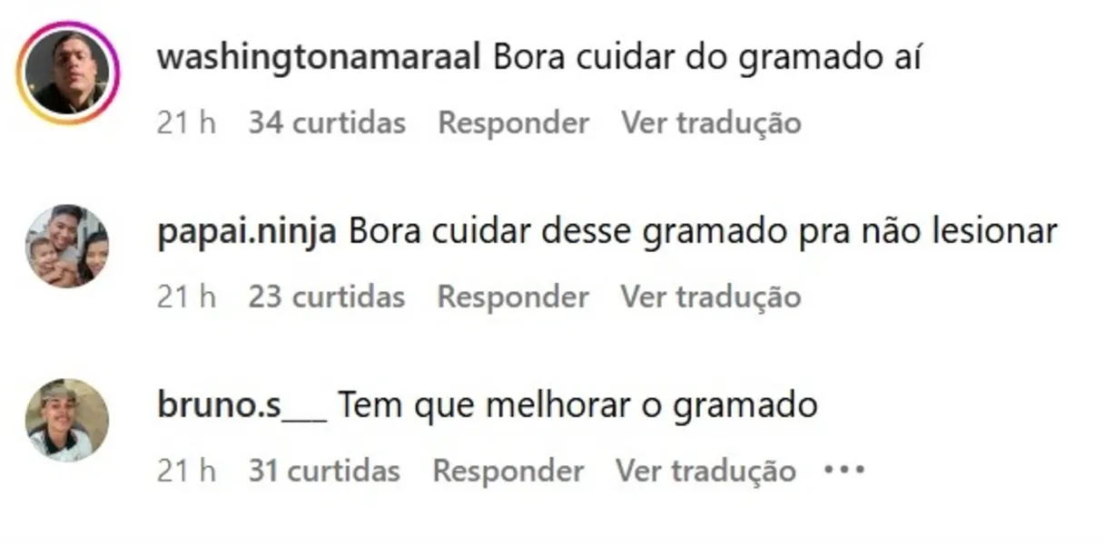 Torcedores criticam e pedem melhorias no gramado da Curuzu