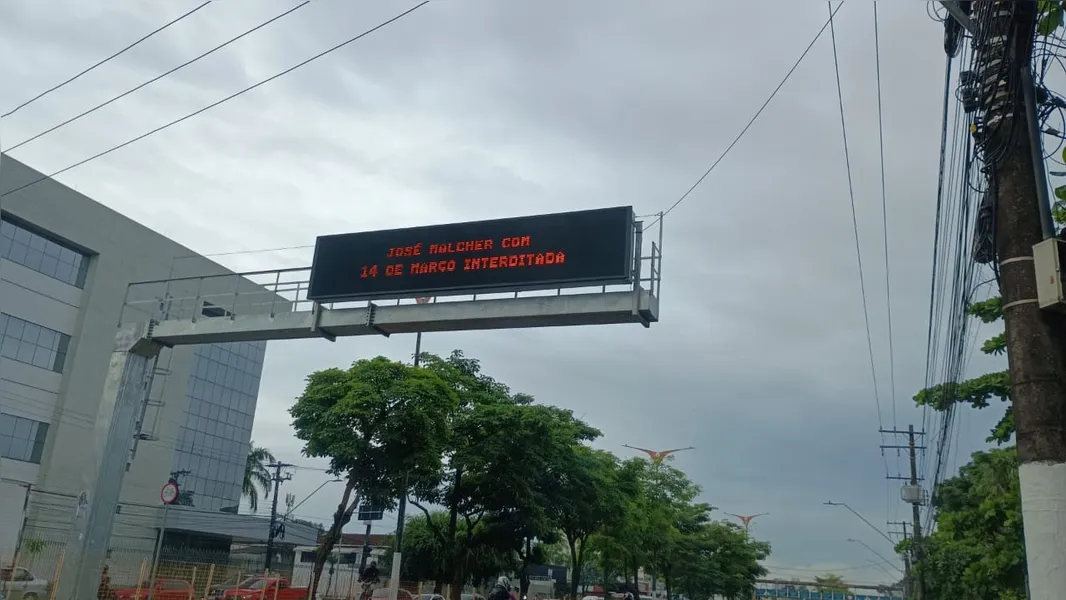 Av. José Malcher segue interditada após queda de árvore