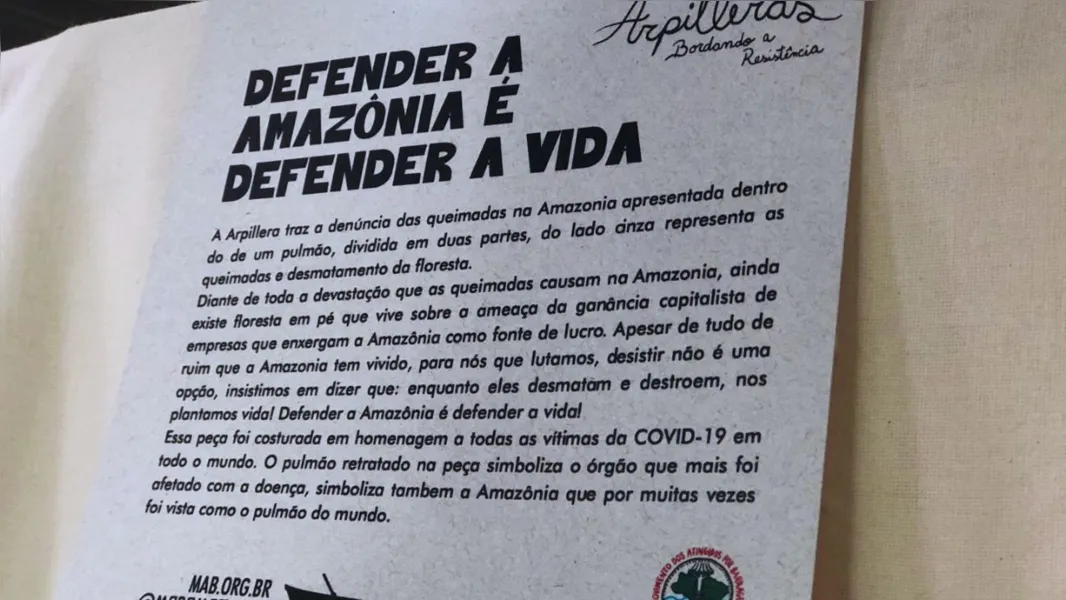 Arpillera: técnica de bordado soma à luta de mulheres do MAB