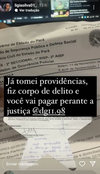 Mulher agredida por jogador do Amazonas desabafa: "pesadelo"