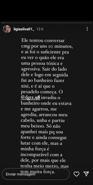 Mulher agredida por jogador do Amazonas desabafa: "pesadelo"