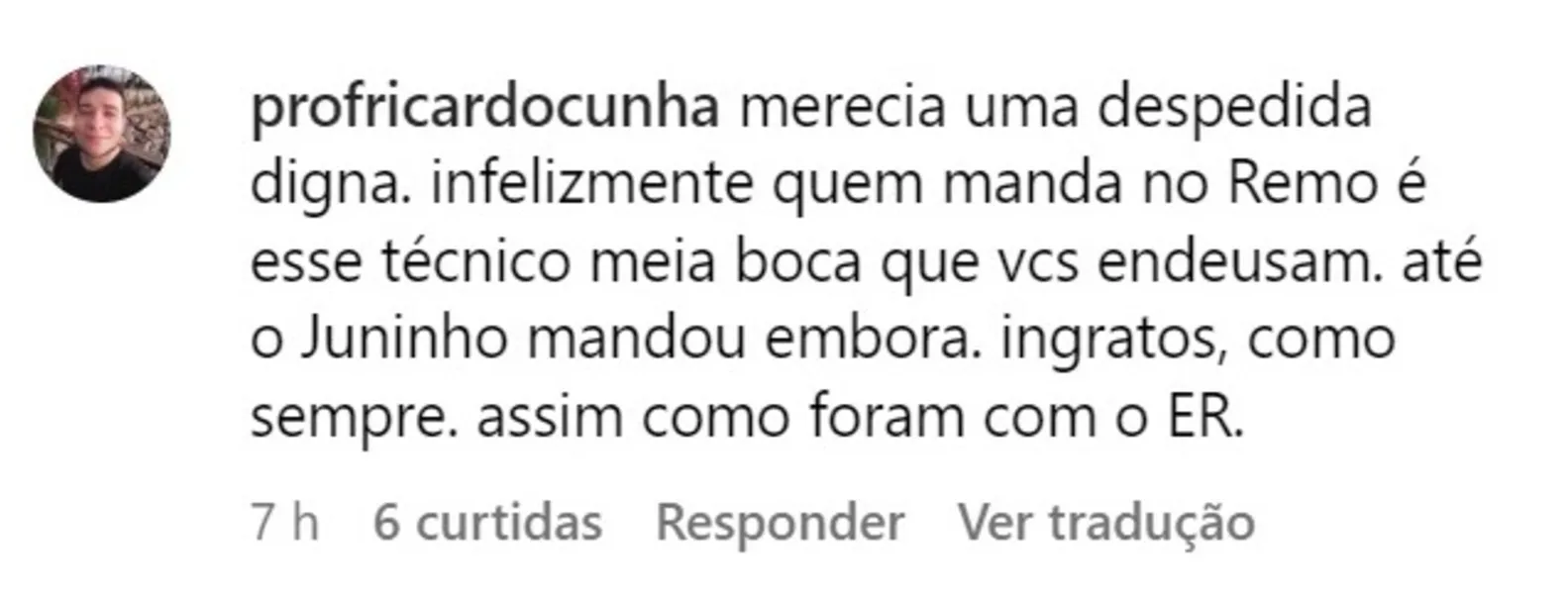 Torcedores veem desrespeito do Remo com o ídolo Vinícius