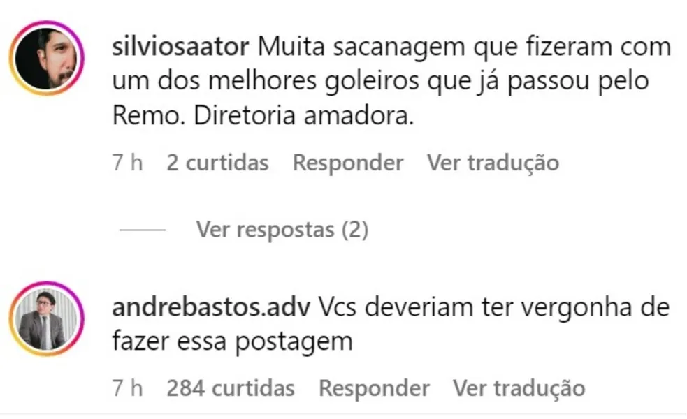 Torcedores veem desrespeito do Remo com o ídolo Vinícius