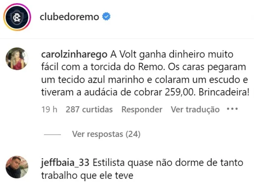 Remo: parte da torcida critica "criatividade" da nova camisa