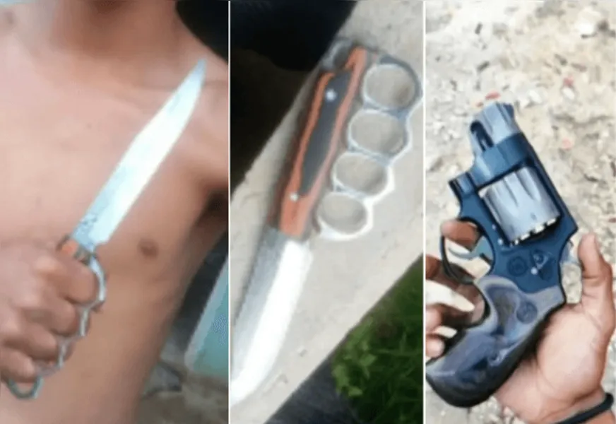 Assassino de Vitória tinha fotos com facas, punhal e arma no celular; veja!