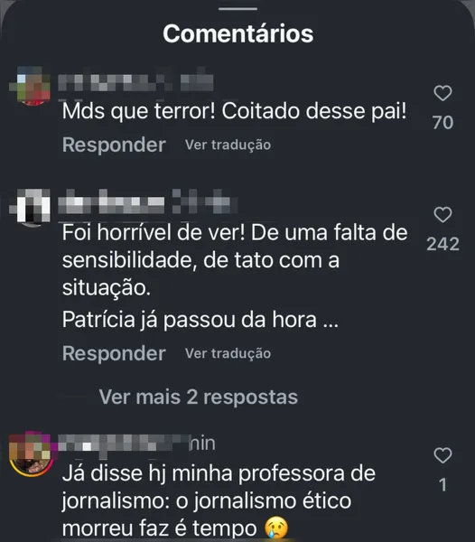 Caso Vitória: Patrícia Poeta detalha assassinato ao vivo e é alvo de críticas