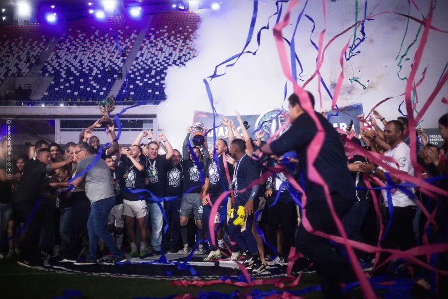 Veja as fotos da festa azulina após título do Parazão 2025