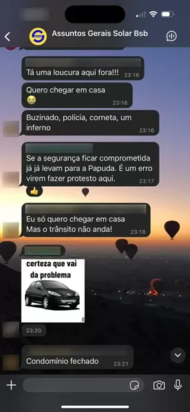 Vizinhos de condomínio relatam "inferno e querem Bolsonaro na "Papuda"
