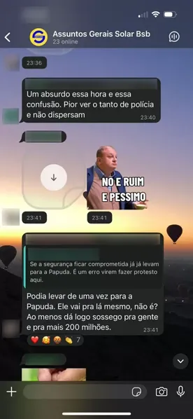 Vizinhos de condomínio relatam "inferno e querem Bolsonaro na "Papuda"