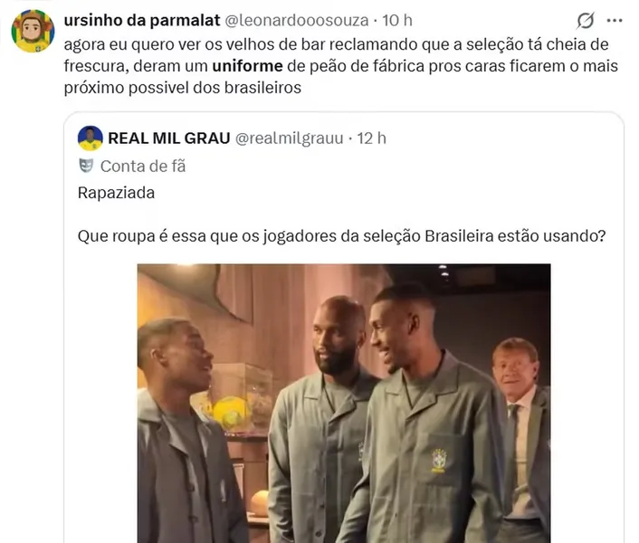 Roupa da Seleção para a Copa vira meme nas redes e divide opiniões