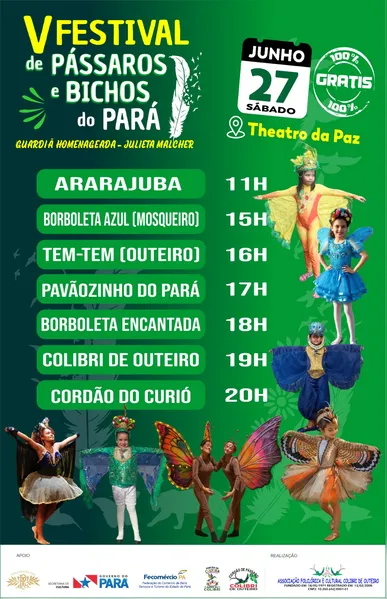 Festival de Pássaros e Bichos do Pará reúne 23 grupos em Belém