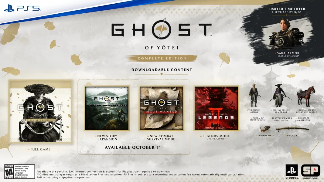 Ghost of Yōtei Edição Completa ganha DLC e data no PS5