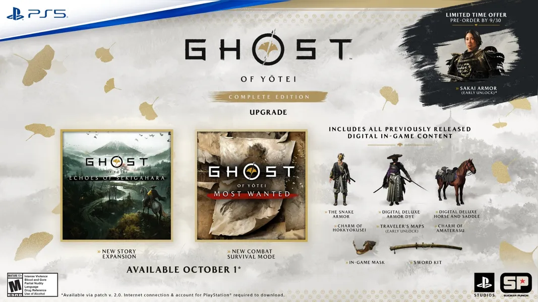 Ghost of Yōtei Edição Completa ganha DLC e data no PS5