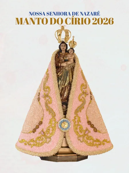 Manto do Círio de Nazaré 2026 é apresentado. Veja as imagens