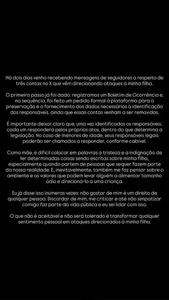 Filha de Neymar: Amanda Kimberlly registra BO após ataques à Helena