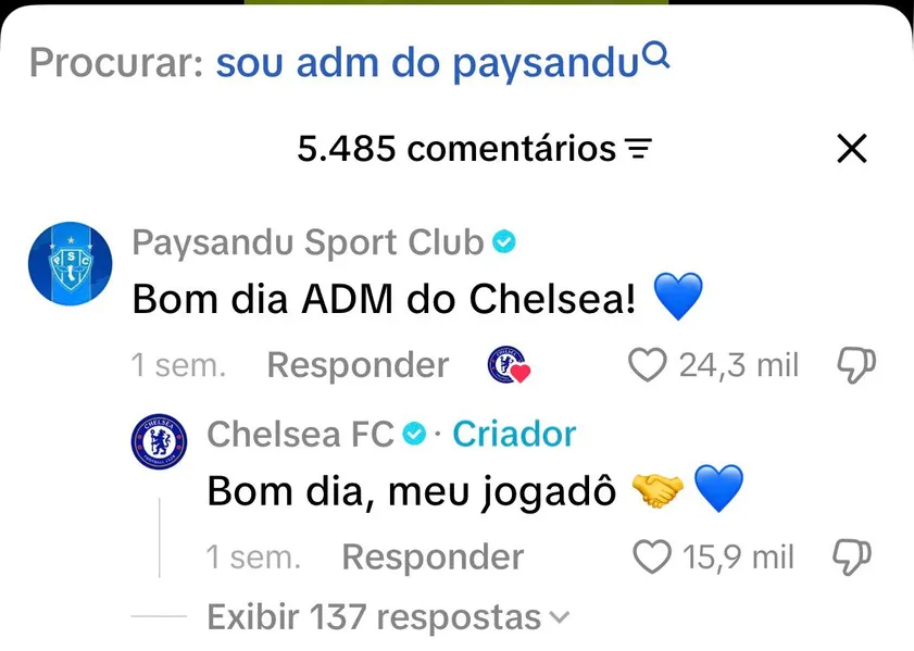 Paysandu vira “trend” viral usada por clubes europeus; veja