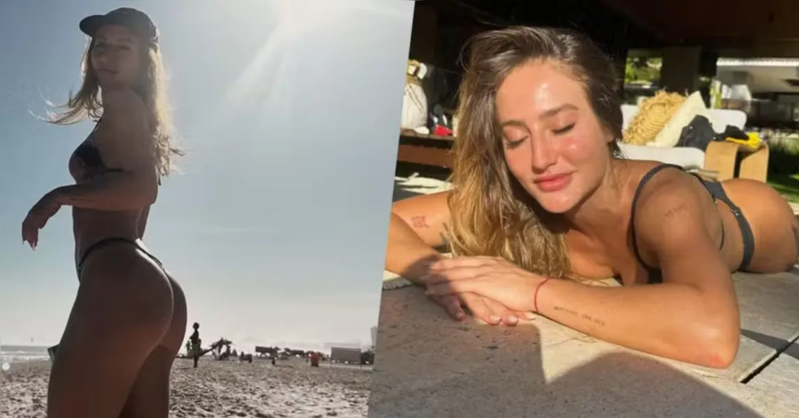 Bruna Griphao posa de biquíni fio dental e arranca suspiros