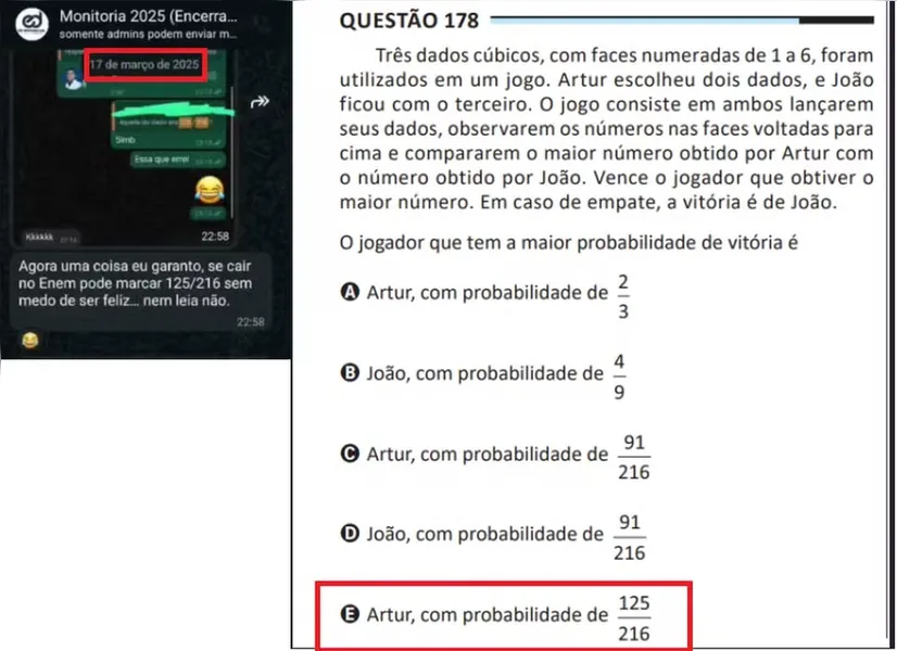 Novas mensagens ligam Edcley a mais duas questões do Enem