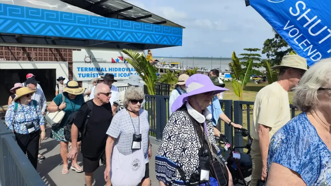 Primeiro cruzeiro de 2026 chega a Belém com 900 turistas