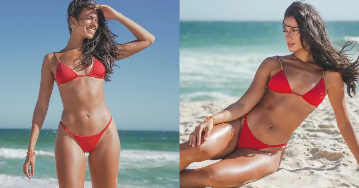 FOTOS: Alane Dias chama atenção ao exibir marquinha de biquíni