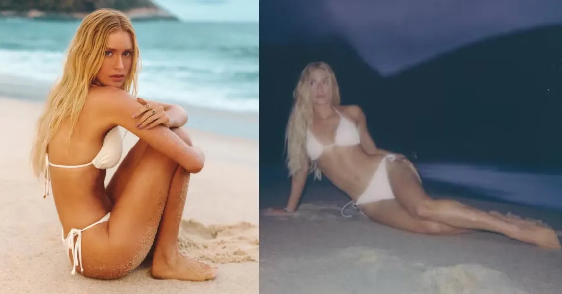 Marina Ruy Barbosa posta cliques de biquíni e beleza encanta