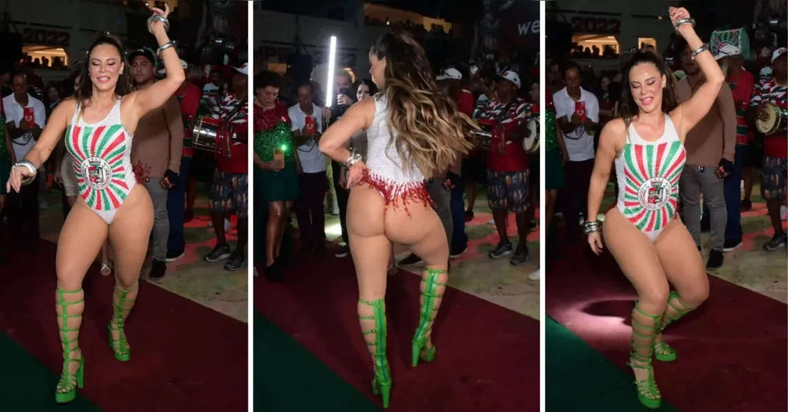 Paolla Oliveira retorna à Grande Rio e é aclamada pelo público