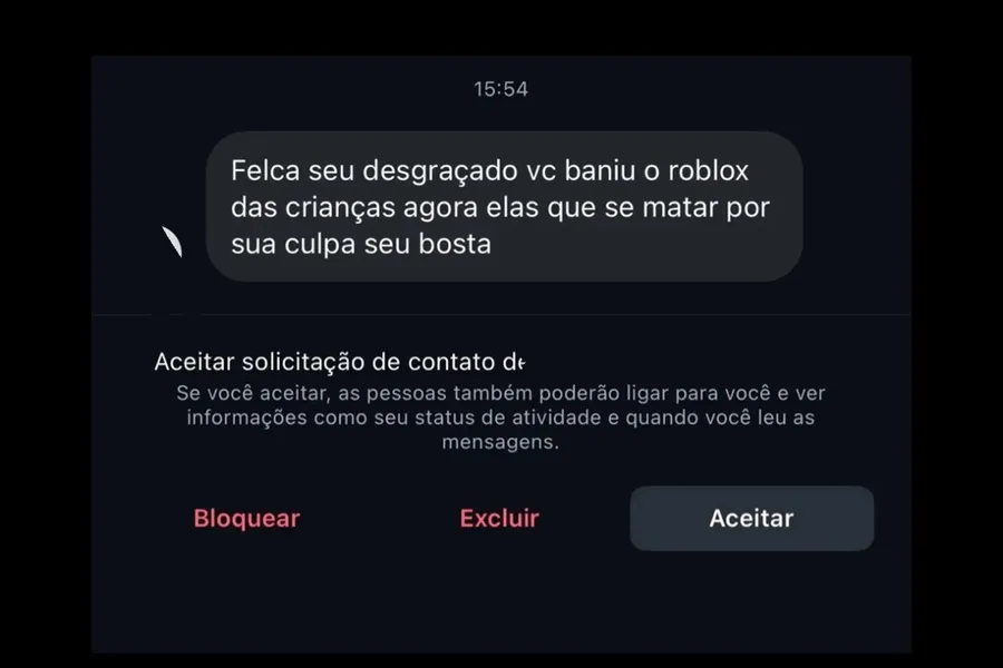 "Vou te matar": Felca expõe ameaças de crianças por Roblox
