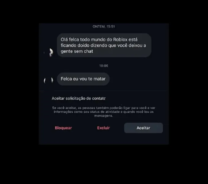 "Vou te matar": Felca expõe ameaças de crianças por Roblox