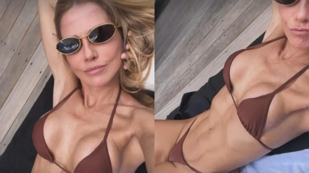 Deborah Secco atualiza bronze com biquíni minúsculo: ‘Férias'