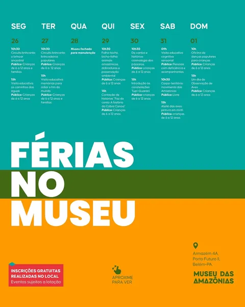 Museu das Amazônias oferece programação gratuita de férias