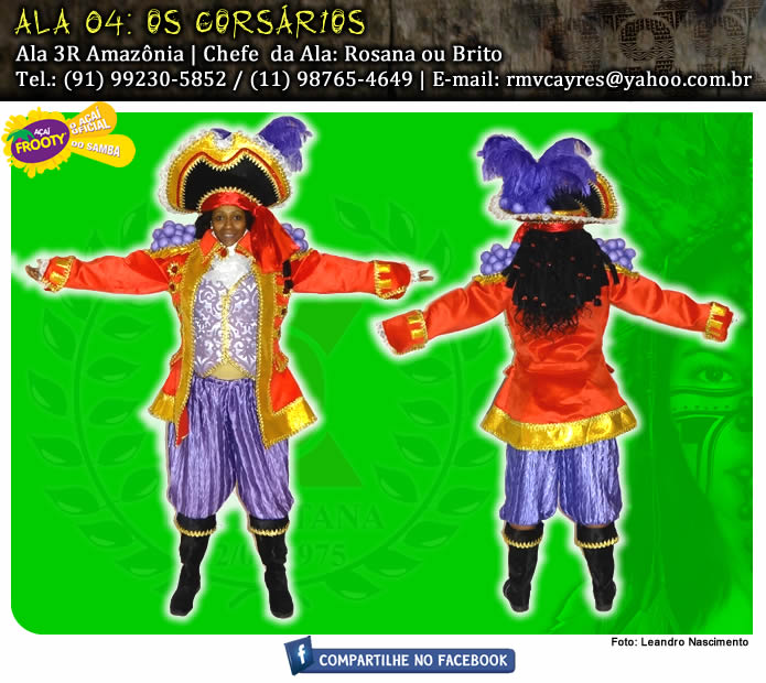 
        
            X-9 apresenta figurino das alas para o carnaval.
        
    
