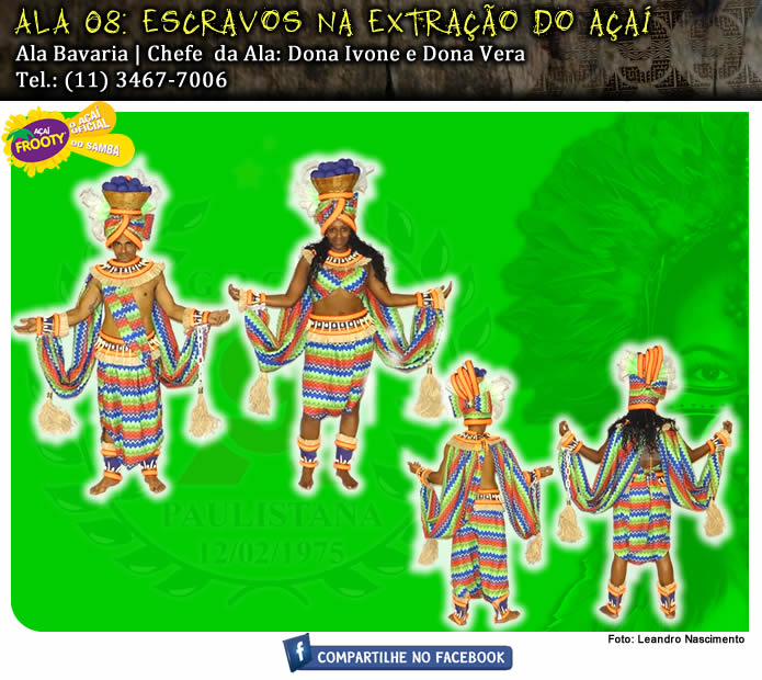 
        
            X-9 apresenta figurino das alas para o carnaval.
        
    
